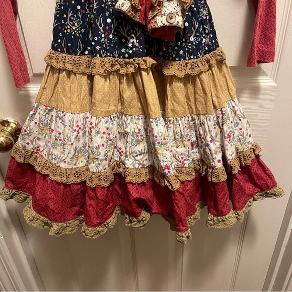 Mustard Pie Kids Matching Set - Red and Gold - Picture 2 of 10